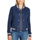 Women's Chaps French Terry Baseball Jacket, Size: Xs, Blue