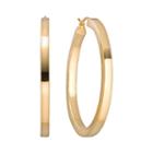 18k Gold-over-silver Hoop Earrings, Women's, Grey