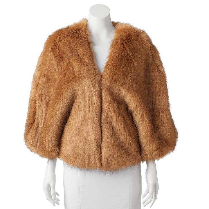 Lenore By La Regale Faux-fur Capelet, Women's, Size: M-l, Brown
