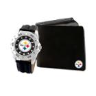 Men's Game Time Pittsburgh Steelers Watch & Wallet Set - Black