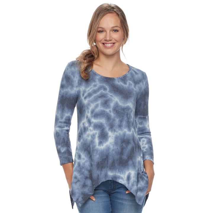 Women's Sonoma Goods For Life&trade; Textured Swing Tee, Size: Xxl, Dark Blue