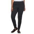 Juniors' Plus Size Mudd&reg; Ponte Moto Leggings, Teens, Size: 2xl, Black