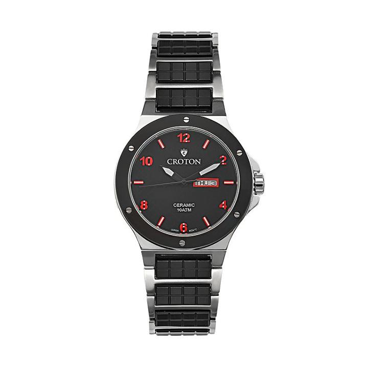 Croton Men's Stainless Steel & Ceramic Watch, Multicolor