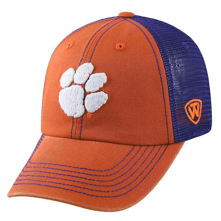 Adult Clemson Tigers Crossroads Vintage Snapback Cap, Men's, Med Orange