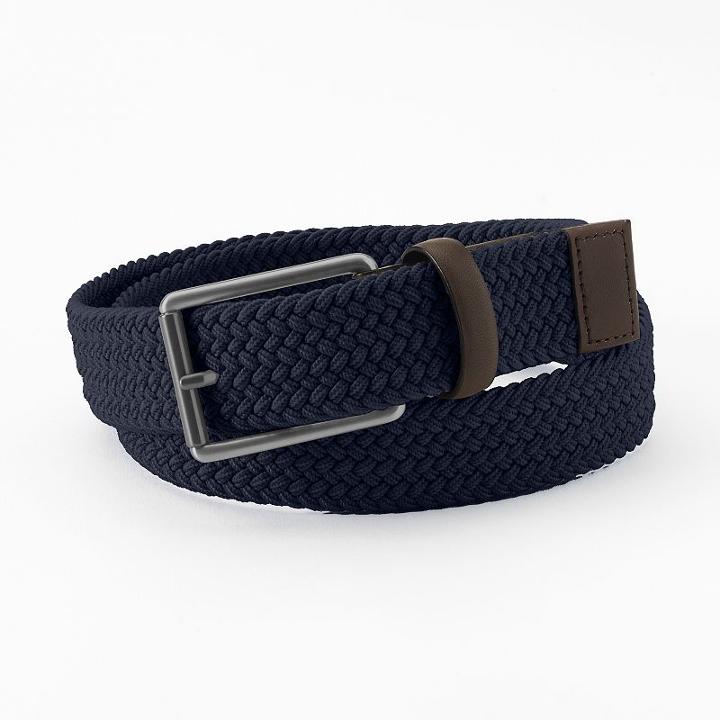 Big & Tall Grand Slam Elastic Braided Golf Belt, Men's, Size: 54, Blue (navy)