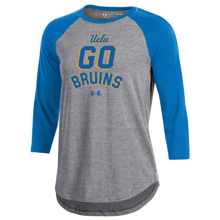 Women's Under Armour Ucla Bruins Charged Baseball Tee, Size: Large, Blue