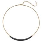 Napier Black Curved Bar Necklace, Women's