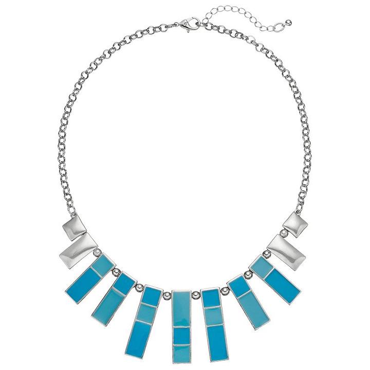 Aqua Graduated Stick Necklace, Women's, Turq/aqua