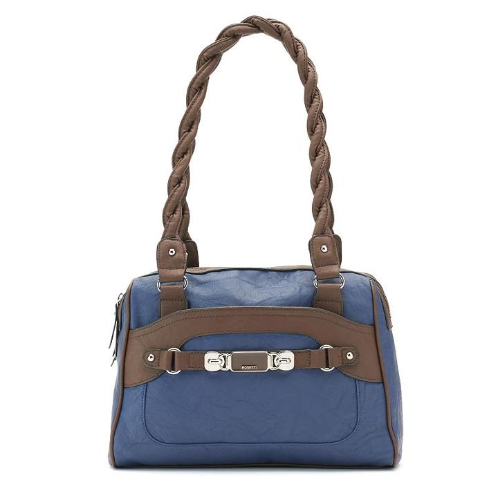 Rosetti Twist-it-up Two-tone Satchel, Women's, Blue (navy)