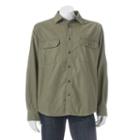 Men's Woolrich Flannel-lined Shirt Jacket, Size: Medium, Med Green