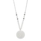 Lattice Medallion Pendant Necklace, Women's, Silver