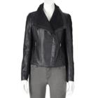 Women's Apt. 9&reg; Faux-leather Motorcycle Jacket, Size: Large, Black