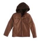 Boys 8-20 Urban Republic Faux-leather Hooded Jacket, Size: 18-20, Med Brown