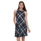 Women's Sharagano Plaid Swing Dress, Size: 6, Blue