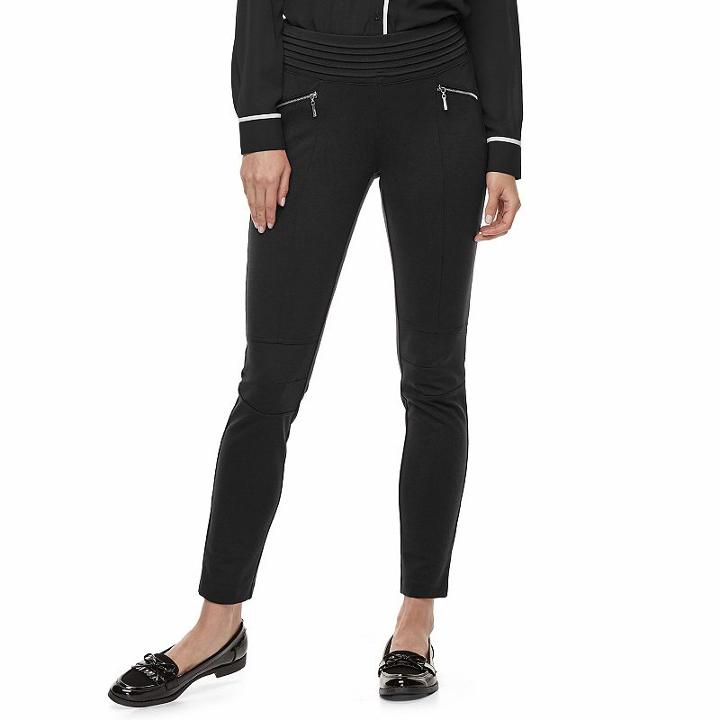 Juniors' Candie's&reg; Ponte Pull-on Pants, Teens, Size: Large, Black