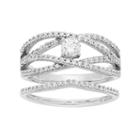 14k White Gold 3/4 Carat T.w. Igl Certified Diamond Openwork Engagement Ring Set, Women's, Size: 7