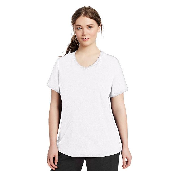 Plus Size Champion V-neck Tee, Women's, Size: 3xl, Natural