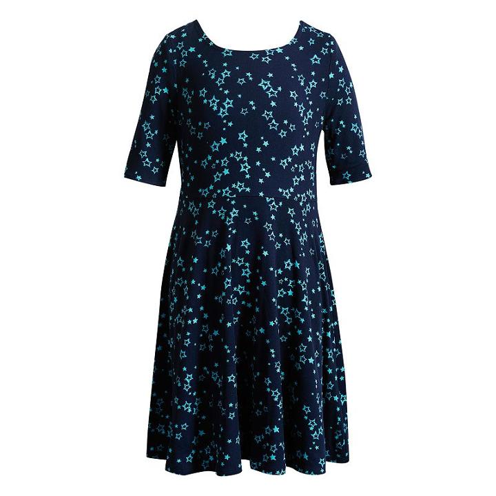 Girls 7-16 & Plus Size Emily West Stars & Striped Reversible Dress, Size: 16 1/2, Multi