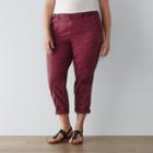 Plus Size Sonoma Goods For Life&trade; Diana Comfort Waist Capris, Women's, Size: 16 W, Med Purple