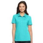 Women's Croft & Barrow&reg; Classic Solid Polo, Size: Xxl, Turquoise/blue (turq/aqua)