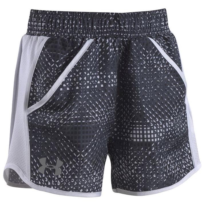 Girls 4-6x Under Armour Grid Athletic Shorts, Girl's, Size: 6x, Black