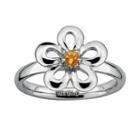 Stacks And Stones Sterling Silver Citrine Flower Stack Ring, Women's, Size: 9, Yellow