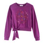 Disney D-signed Coco Girls 7-16 Embellished Graphic Tie-front Top, Size: Large, Brt Purple