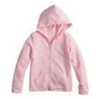Girls 4-10 Jumping Beans&reg; Ribbed Trim Hoodie, Size: 6, Brt Pink