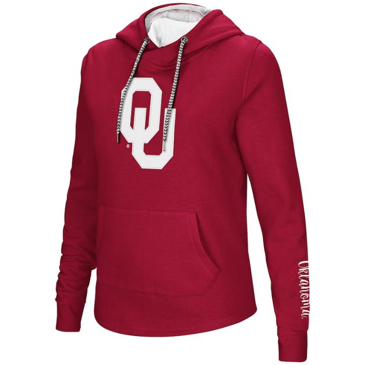 Women's Oklahoma Sooners Crossover Hoodie, Size: Xxl, Med Red