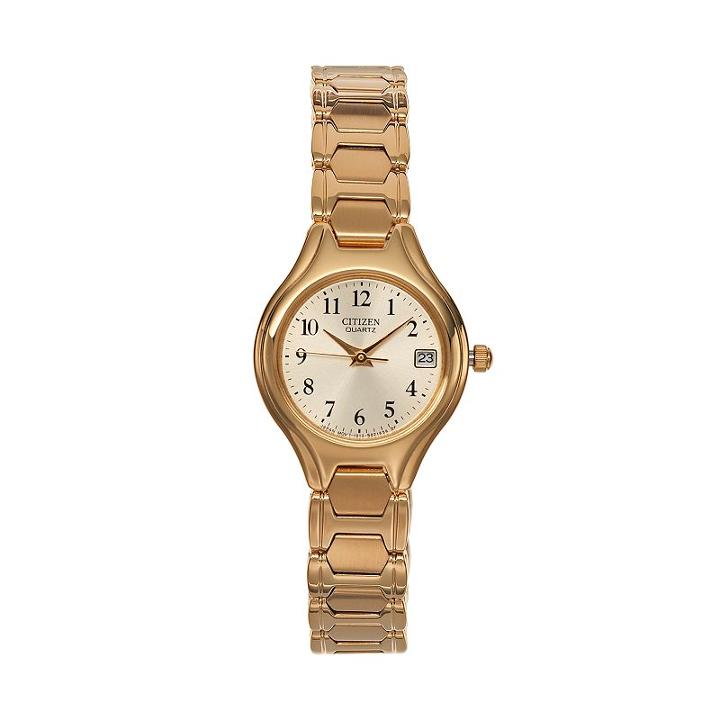 Citizen Women's Easy Reader Stainless Steel Watch, Yellow