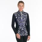 Women's Snow Angel Slimline Quarter-zip Top, Size: Small, Dark Blue