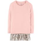 Girls 4-12 Oshkosh B'gosh&reg; Pleated-hem Tunic Sweatshirt, Size: 7, Pink