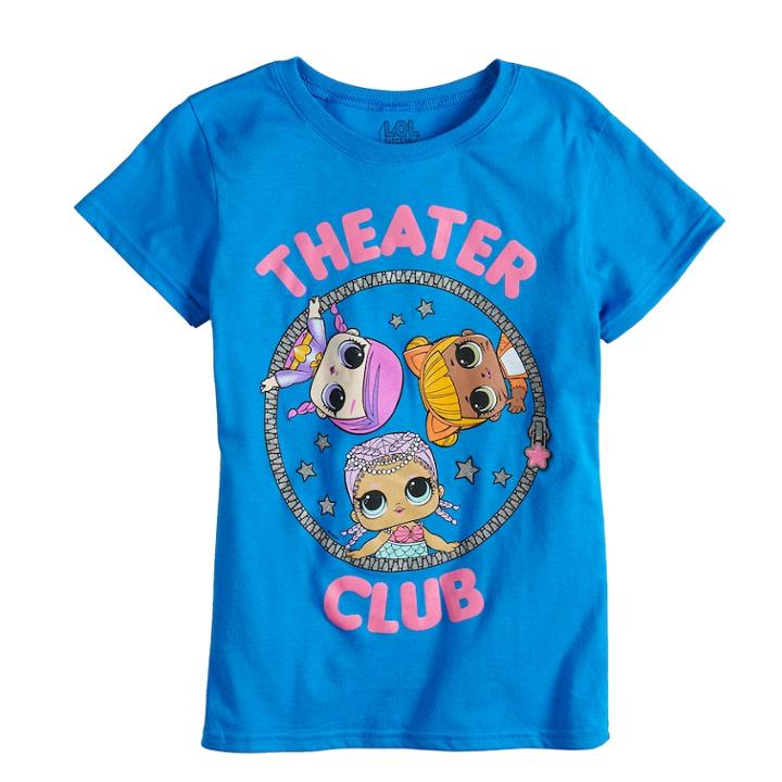 Girls 7-16 L.o.l. Surprise! Dolls Theater Club Graphic Tee, Size: Xl, Turquoise/blue (turq/aqua)