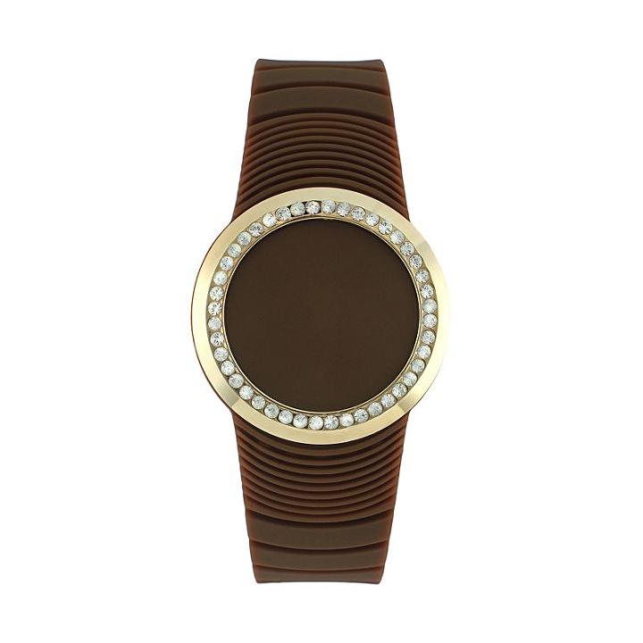 Tko Orlogi Women's Crystal Touch Digital Watch, Brown