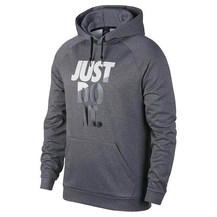 Men's Nike Just Do It Therma Hoodie, Size: Xl, Grey Other