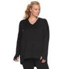 Plus Size Gaiam Mindful Hooded Fleece Top, Women's, Size: 1xl, Black