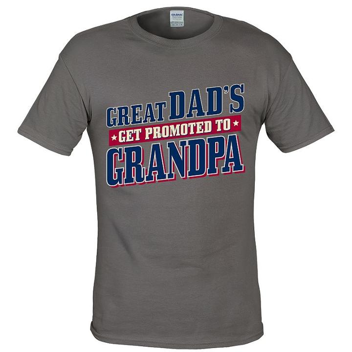 Big & Tall Promoted To Grandpa Tee, Men's, Size: 4xb, Grey (charcoal)