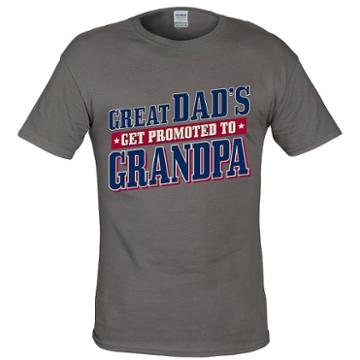 Big & Tall Promoted To Grandpa Tee, Men's, Size: 4xb, Grey (charcoal)
