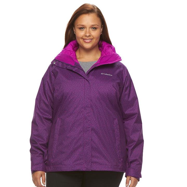 Plus Size Columbia Outer West Hooded 3-in-1 Systems Jacket, Women's, Size: 1xl, Lt Purple