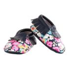 Baby Girl Itzy Ritzy Patterned Moc Happens Moccasin Crib Shoes, Size: 12-18month, Multicolor