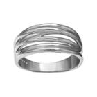 Sterling Silver Multi Row Crisscross Ring, Women's, Size: 9, Grey