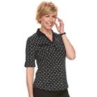 Women's Croft & Barrow&reg; Utility Polo, Size: Xl, Black