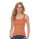 Women's Sonoma Goods For Life&trade; Everyday Solid Tank, Size: Xl, Drk Orange
