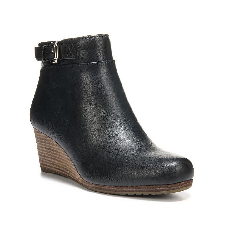 Dr. Scholl's Daina Women's Wedge Ankle Boots, Size: Medium (6.5), Black