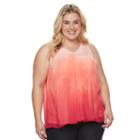 Plus Size Apt. 9&reg; Printed Popover Tank, Women's, Size: 0x, Pink