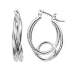 Napier Oval Loop Hoop Earrings, Women's, Silver