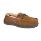 Men's Chaps Suede & Memory Foam Moccasin Slippers, Size: Large, Dark Beige