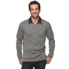 Men's Haggar Classic-fit Sweater Fleece Quarter-zip Pullover, Size: Large, Grey Other