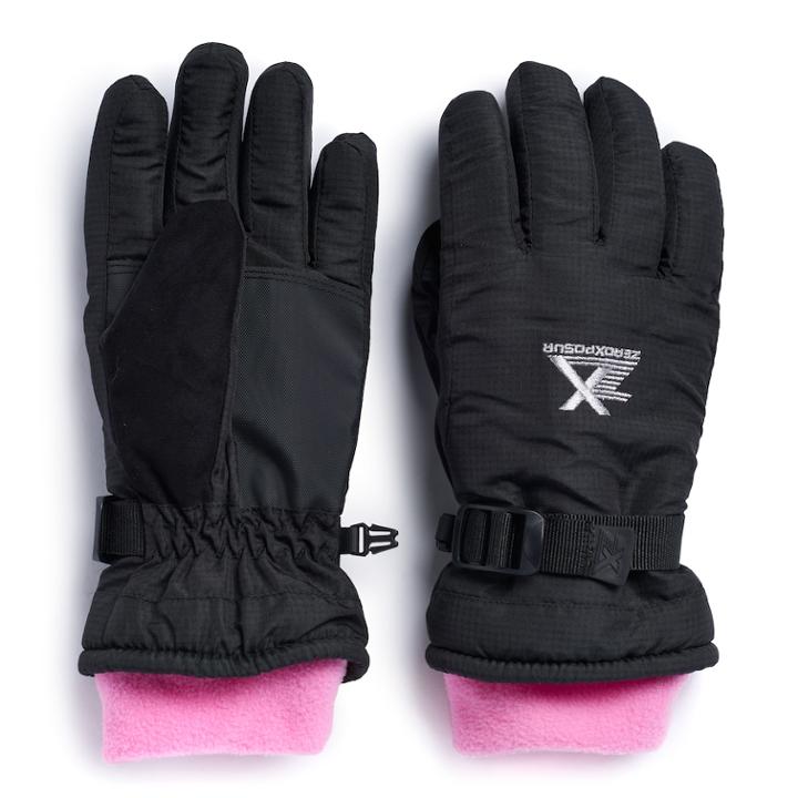 Girls 4-16 Zeroxposur Eos Ski Gloves, Size: S-m, Black