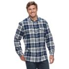 Big & Tall Sonoma Goods For Life&trade; Modern-fit Supersoft Flannel Button-down Shirt, Men's, Size: Xxl Tall, Dark Blue